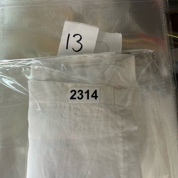 H by Halston Size M Women's White 100% Linen Shorts Beach Vacation Resort Summer - Picture 15 of 15